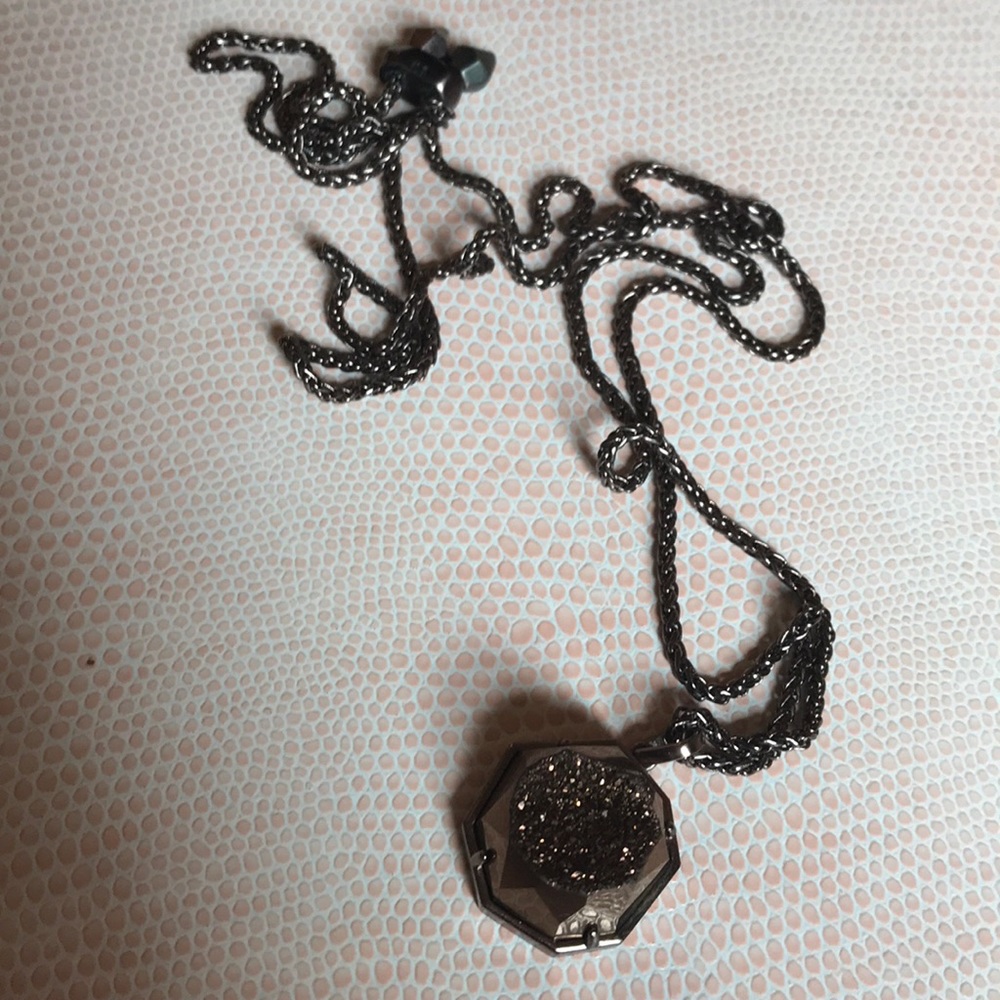 Kendra Scott chocolate druzy necklace
